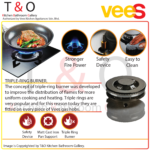 Vees Delicooker DGH-8250F 4.6kW Firepower Double Burner Gas Hob – Brand of Malaysia.