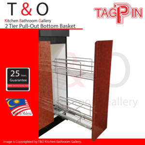 Tagpin Grade 304(18-8) Stainless Steel Pull-Out Bottom Mount Basket