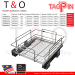 Tagpin Built-In Cabinet Drawer Basket System 400mm to 800mm Carcase with Soft Close and Grade 304(18-8) Stainless Steel